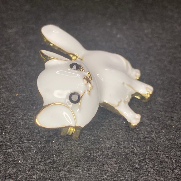 NEW White Kitten Cat Brooch Enameled - Picture 5 of 5